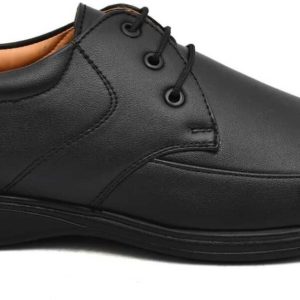 WUGO Men's Black Party Wear Derby Shoes, 1004-N