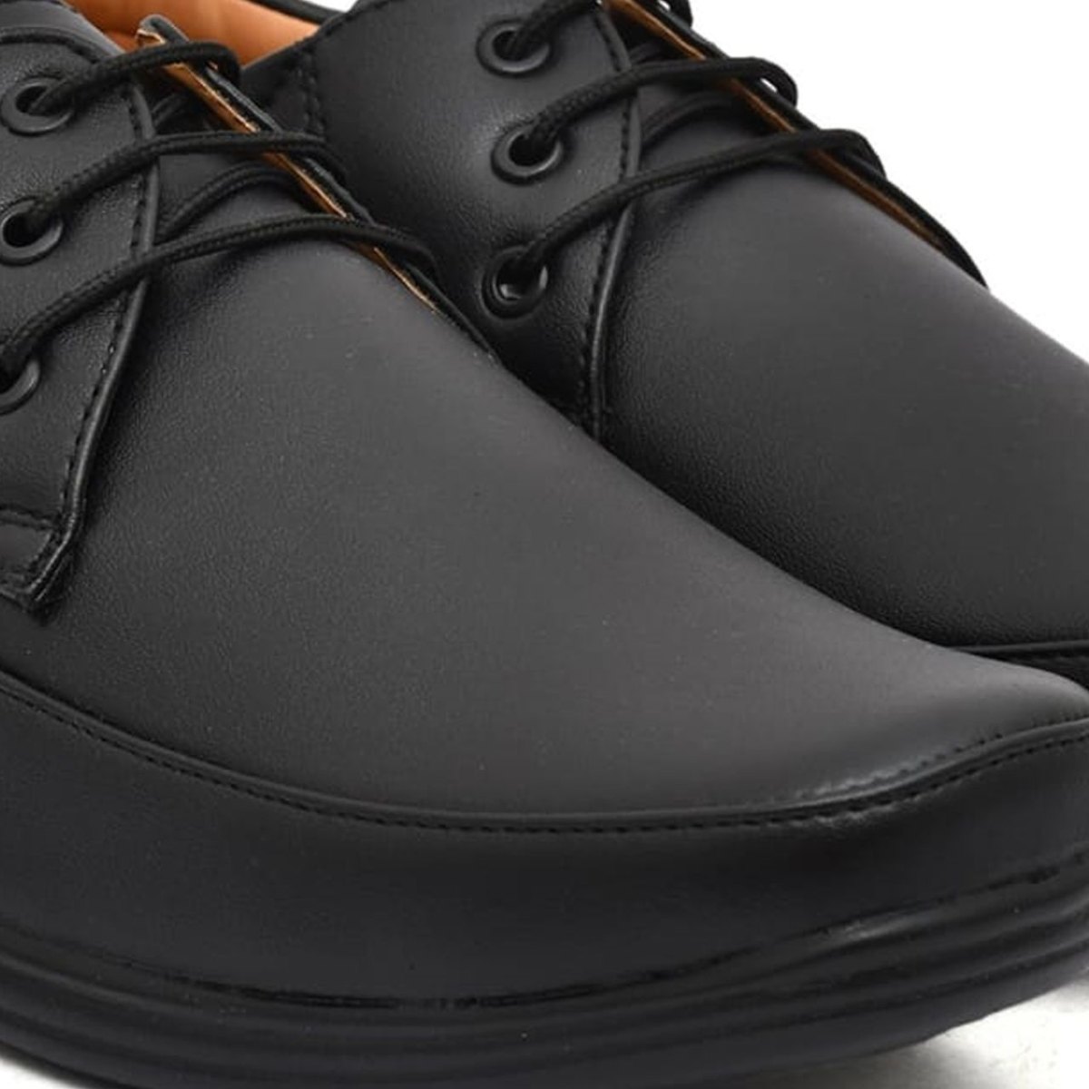 WUGO Men's Black Party Wear Derby Shoes, 1004-N