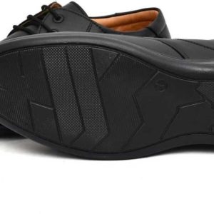 WUGO Men's Black Party Wear Derby Shoes, 1004-N
