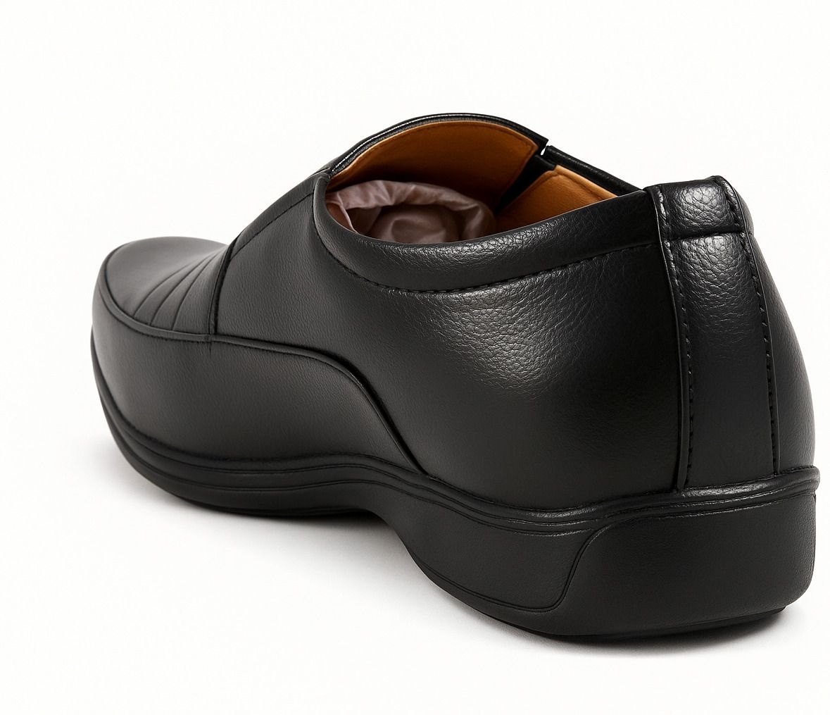 WUGO Men's Black Formal Shoes, FOX-1005-BLK