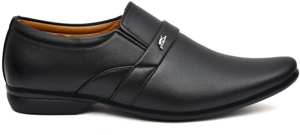 WUGO Men's Black Formal Shoes, FOX-1006-BLK