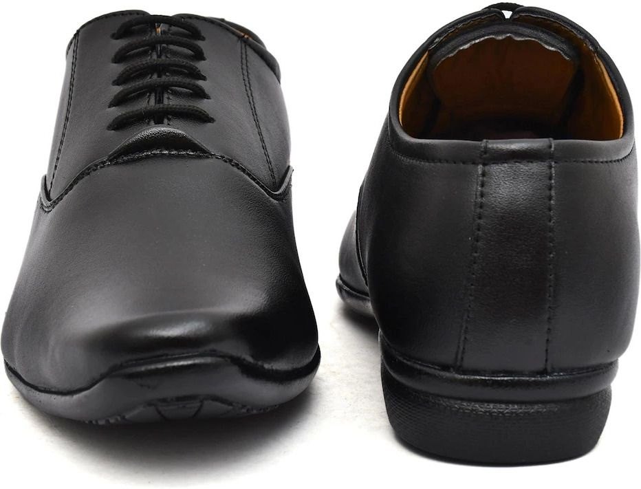 WUGO Men's Black Formal Shoes, FOX1003-BLK