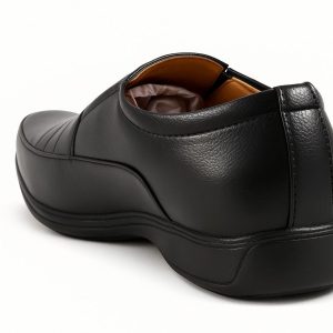 WUGO Men's Black Formal Shoes, FX-1005-BLK