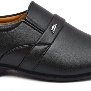 WUGO Men's Black Formal Shoes, FX-1006-BLK