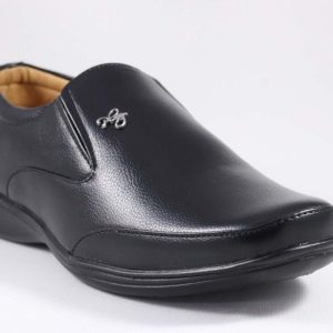 WUGO Men's Black Formal Shoes, FX1002-BLK
