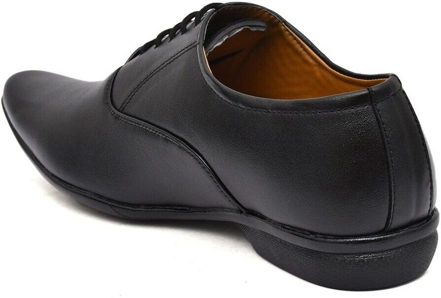 WUGO Men's Black Formal Shoes, FX1003-BLK
