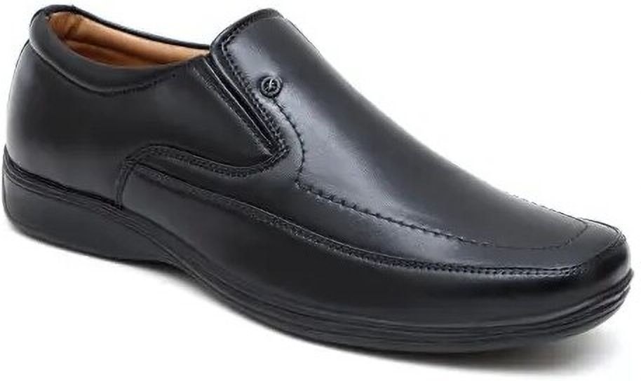 WUGO Men's Black Formal Shoes, GOL-BLACK