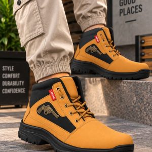 WUGO Men’s Tan Casual Boots, GUNEBOOT-TAN