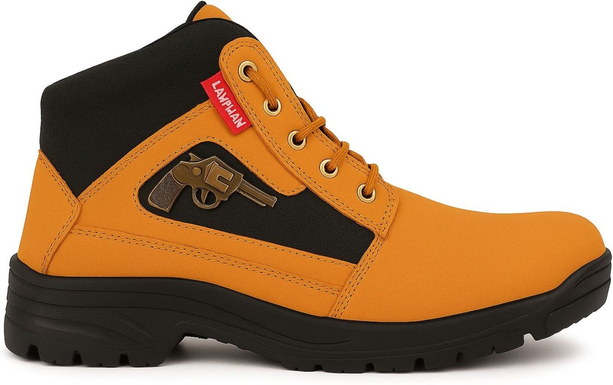 WUGO Men's Tan Casual Boots, GUNEBOOT-TAN