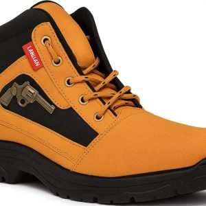 WUGO Men's Tan Casual Boots, GUNEBOOT-TAN