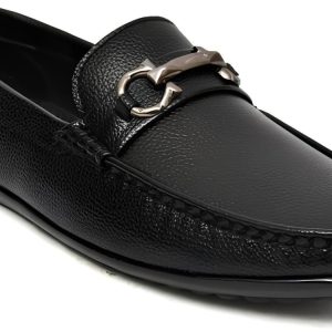 WUGO Men's Black Casual Loafers, LOAFFER MILD-BLK